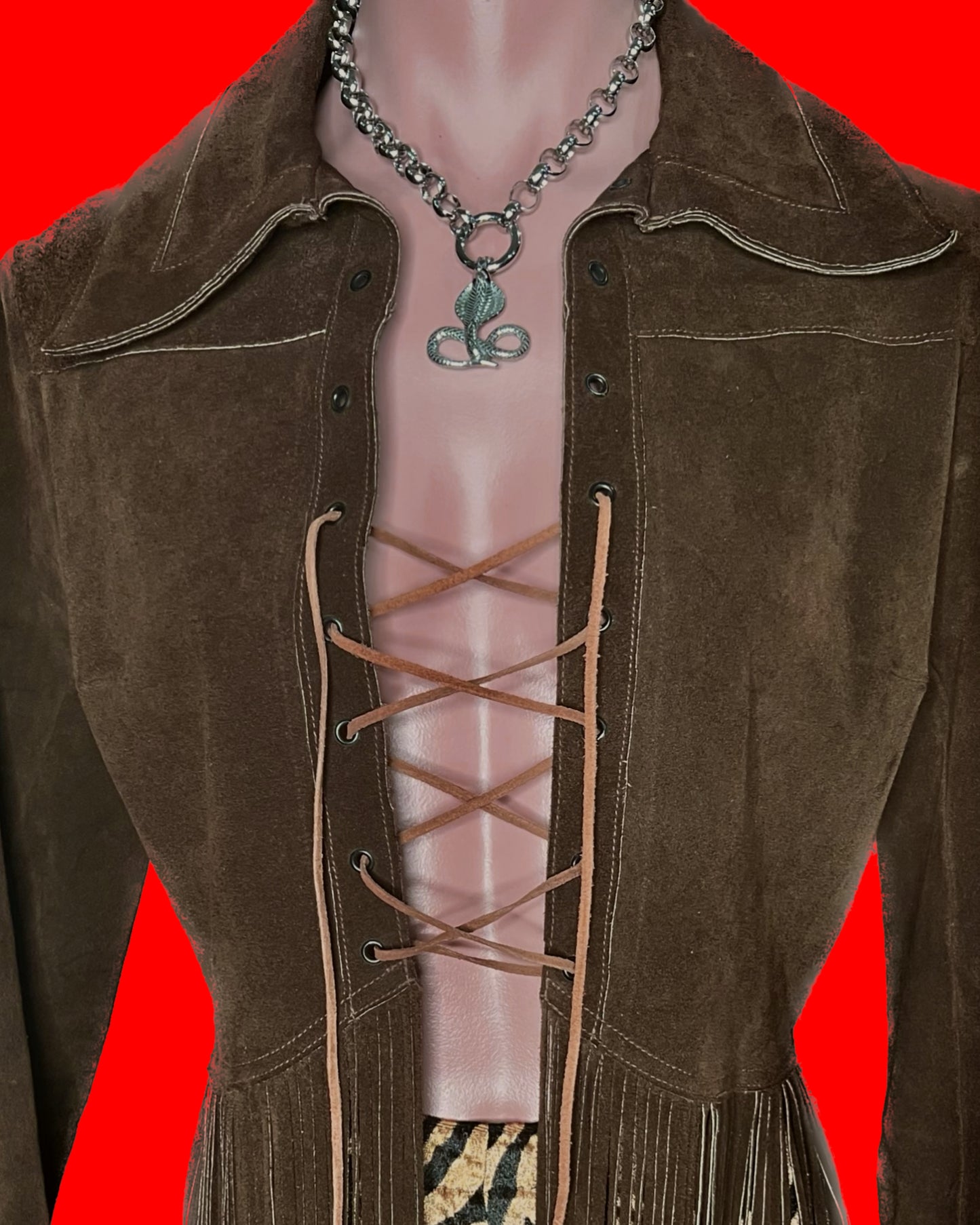 1970s SUEDE TASSEL JACKET / TOP