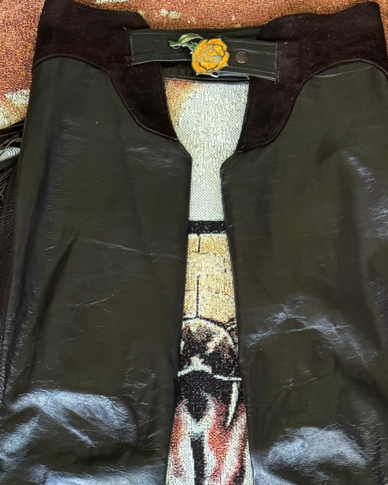 Vintage 1970s Leather / Suede fringe Chaps