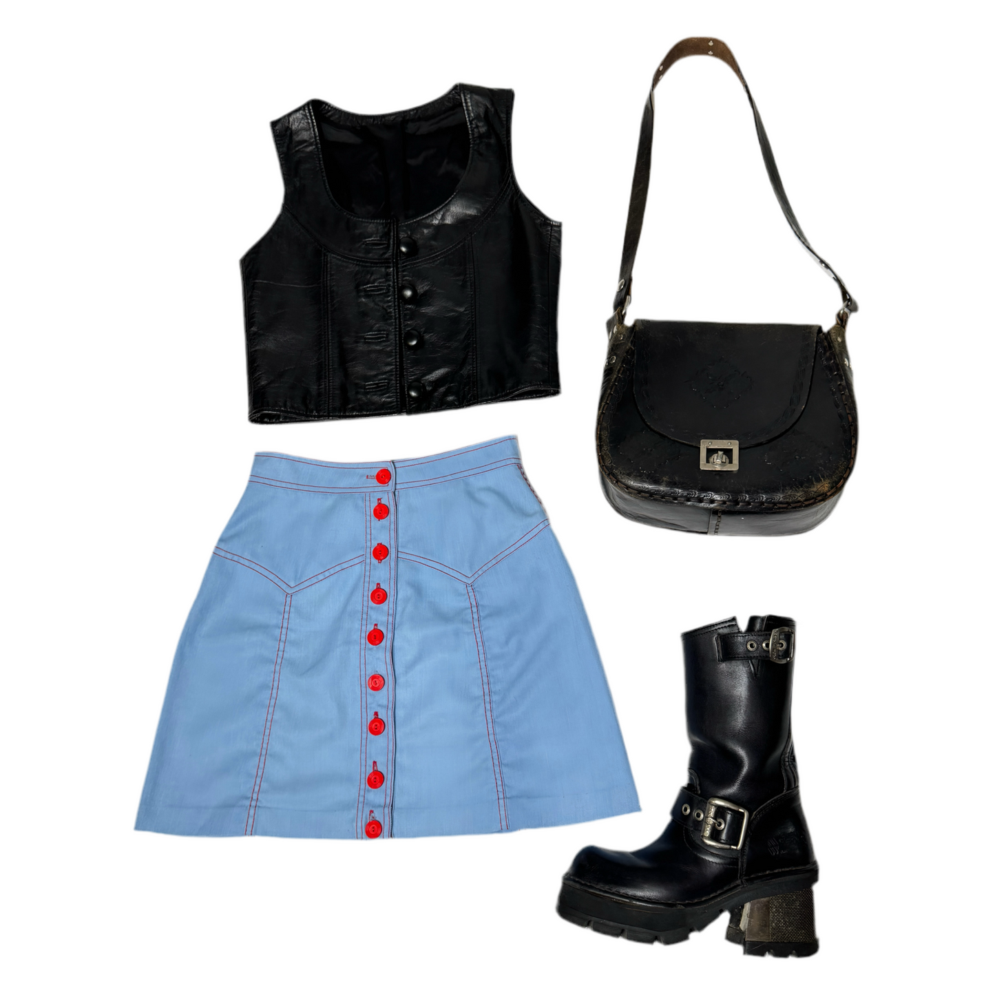 1970's A-line western skirt