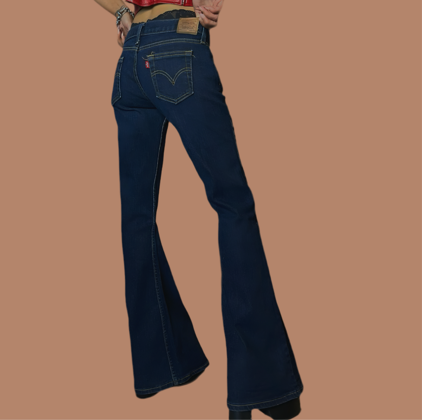 Vintage 90s low waisted flare Levis