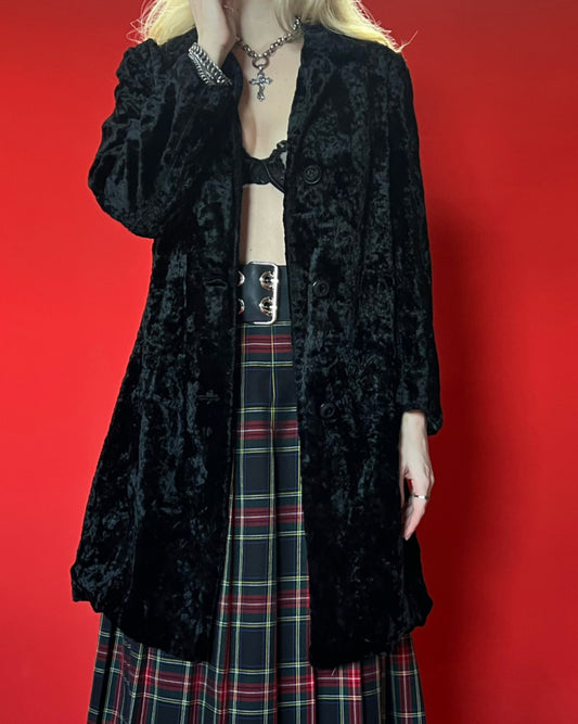BLACK VELVET VINTAGE COAT