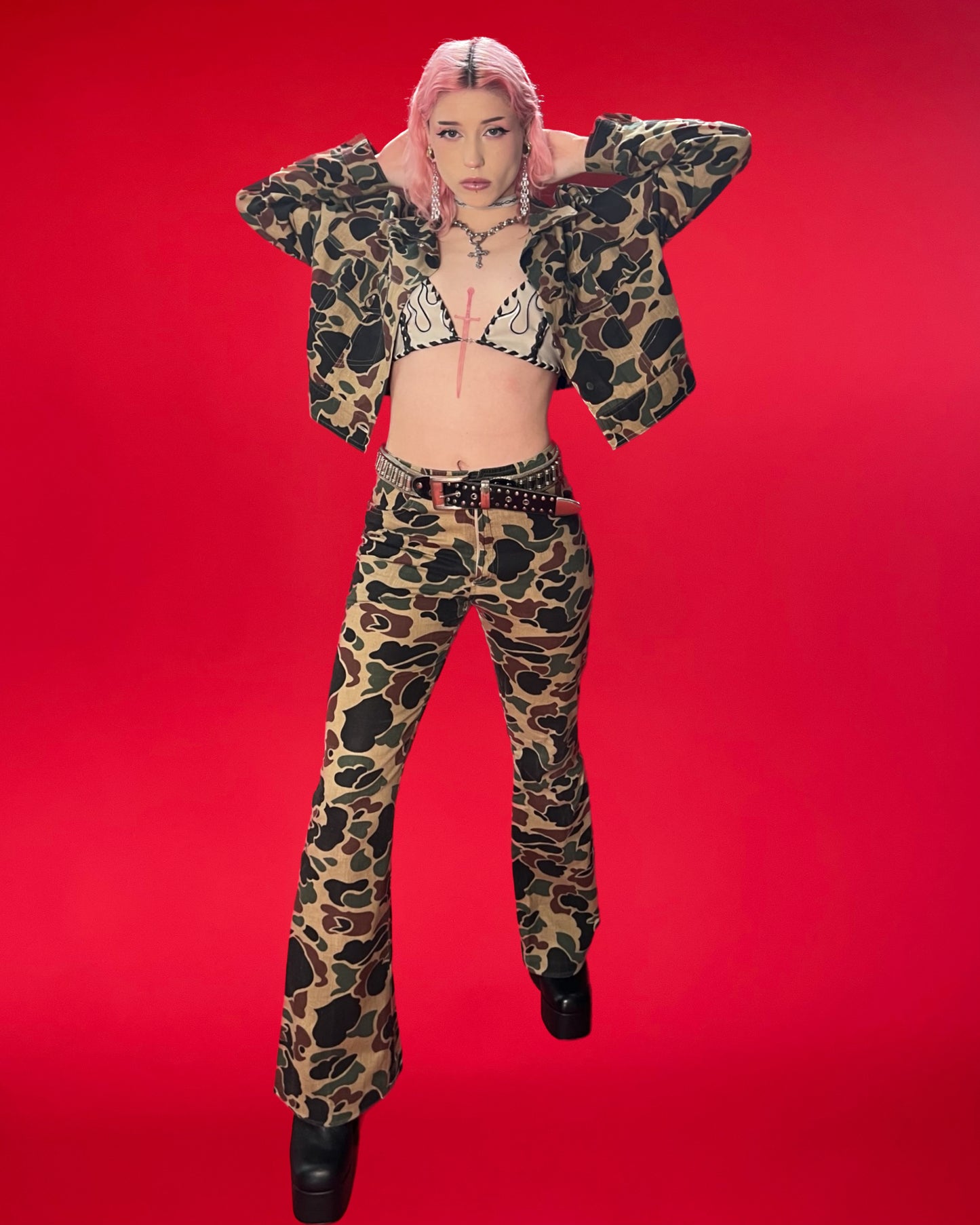 VINTAGE ONE OF A KIND CAMOUFLAGE SUIT