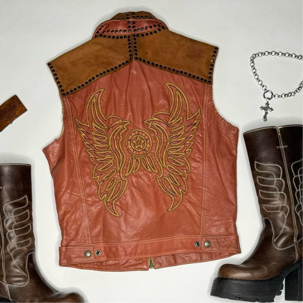 HARLEY DAVIDSON - vintage Leather custom jacket