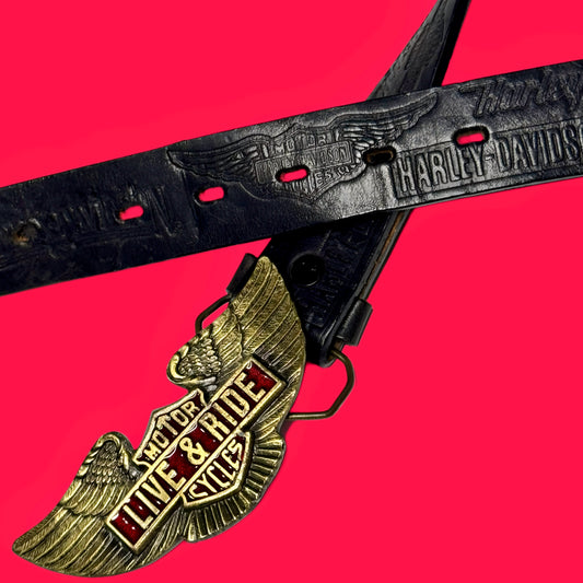 Harley Davidson 1984 Leather belt/ buckle