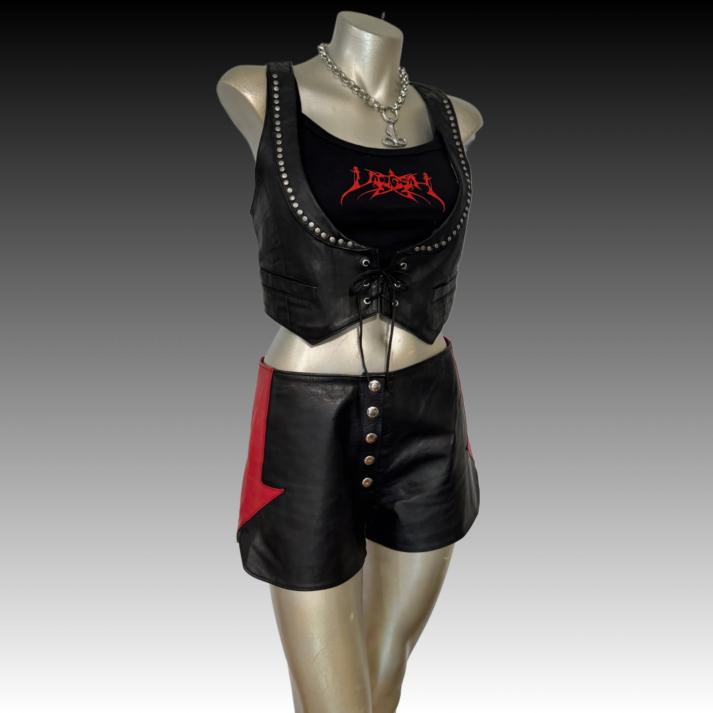 Leather Studded Vest