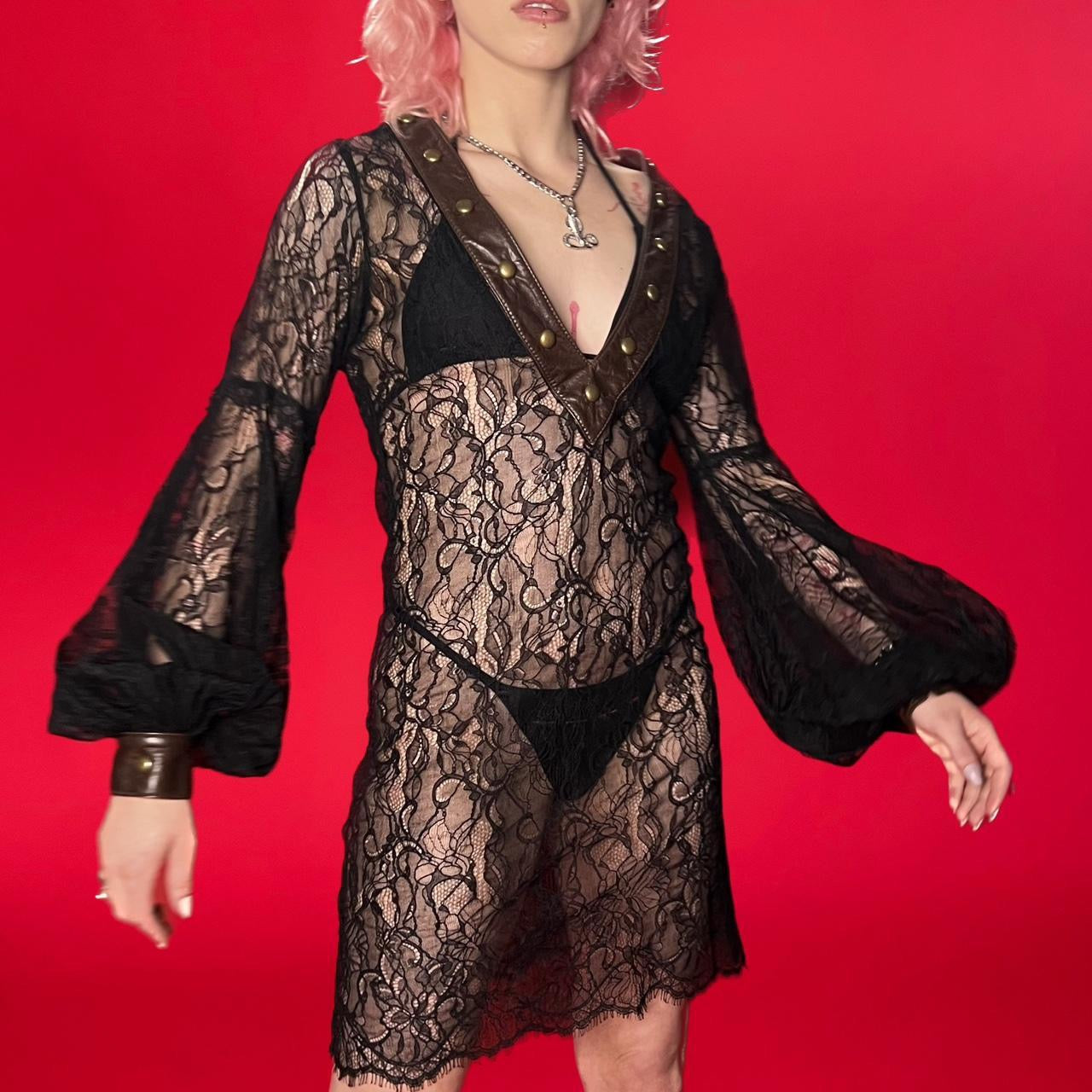 Leather & Lace Vintage dress