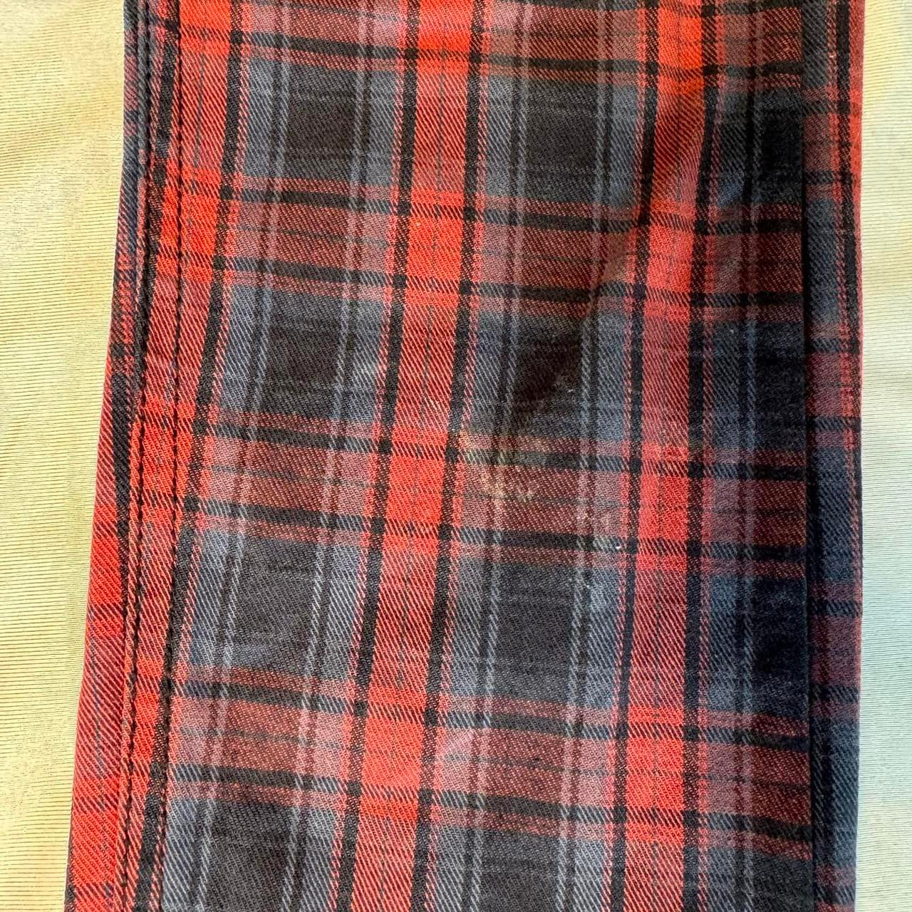 Vintage plaid / tartan punk jeans