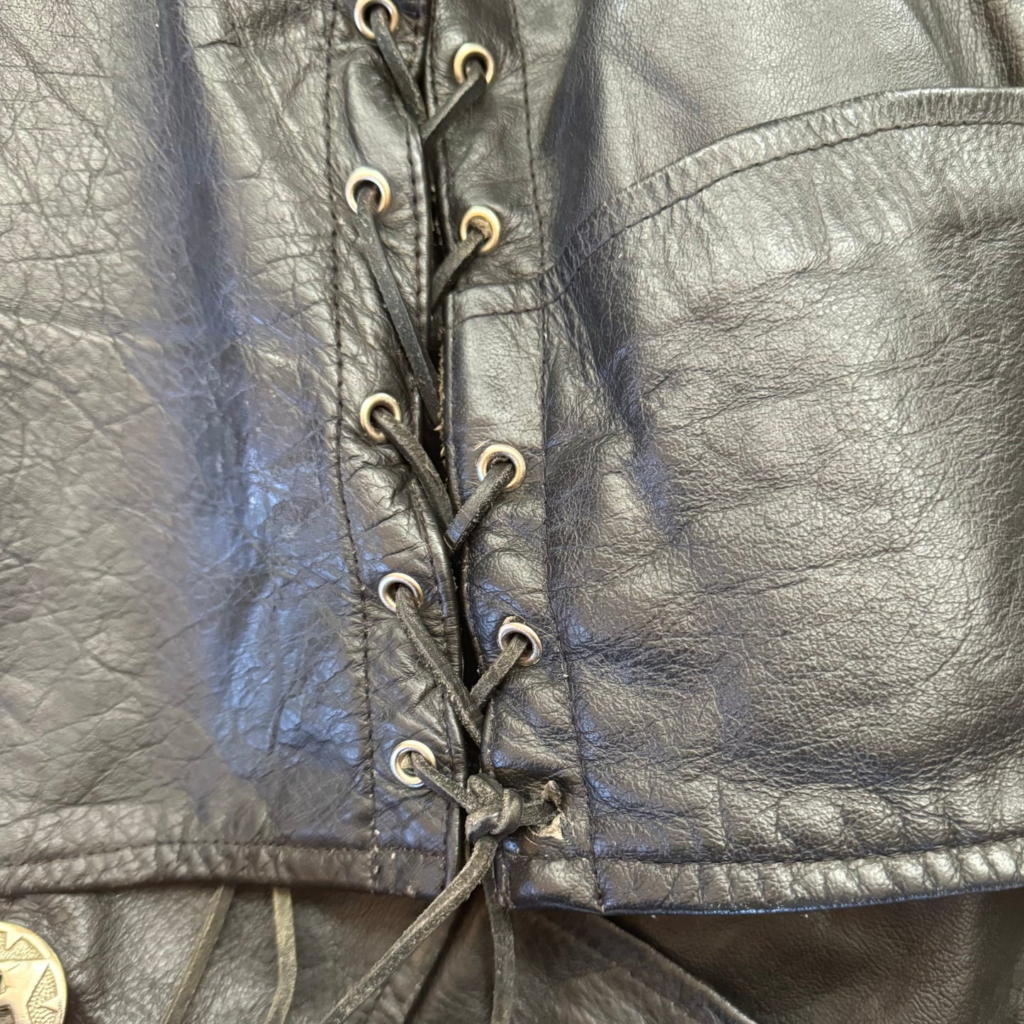 Vintage 90s Mens XL Leather Vest