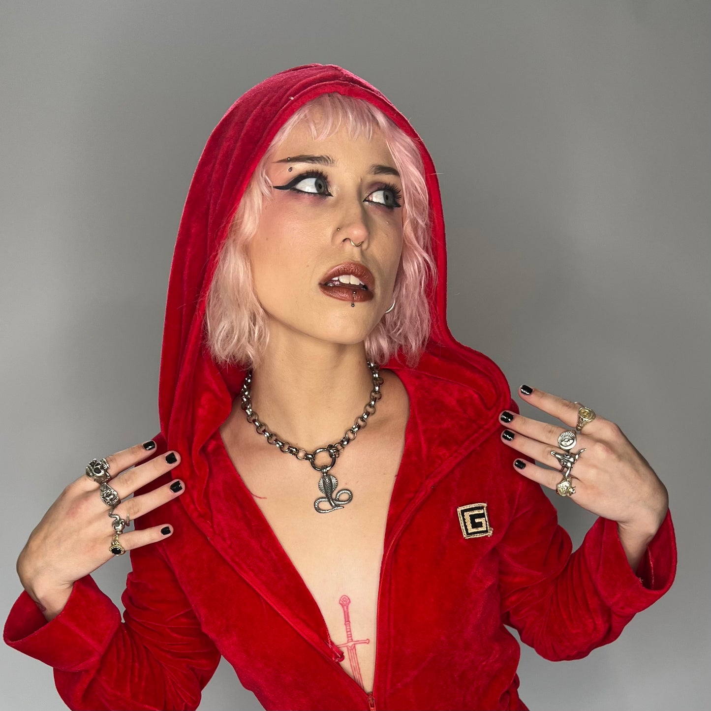 SAINTS & SINNERS COBRA SEMI - CHOKER NECKLACE