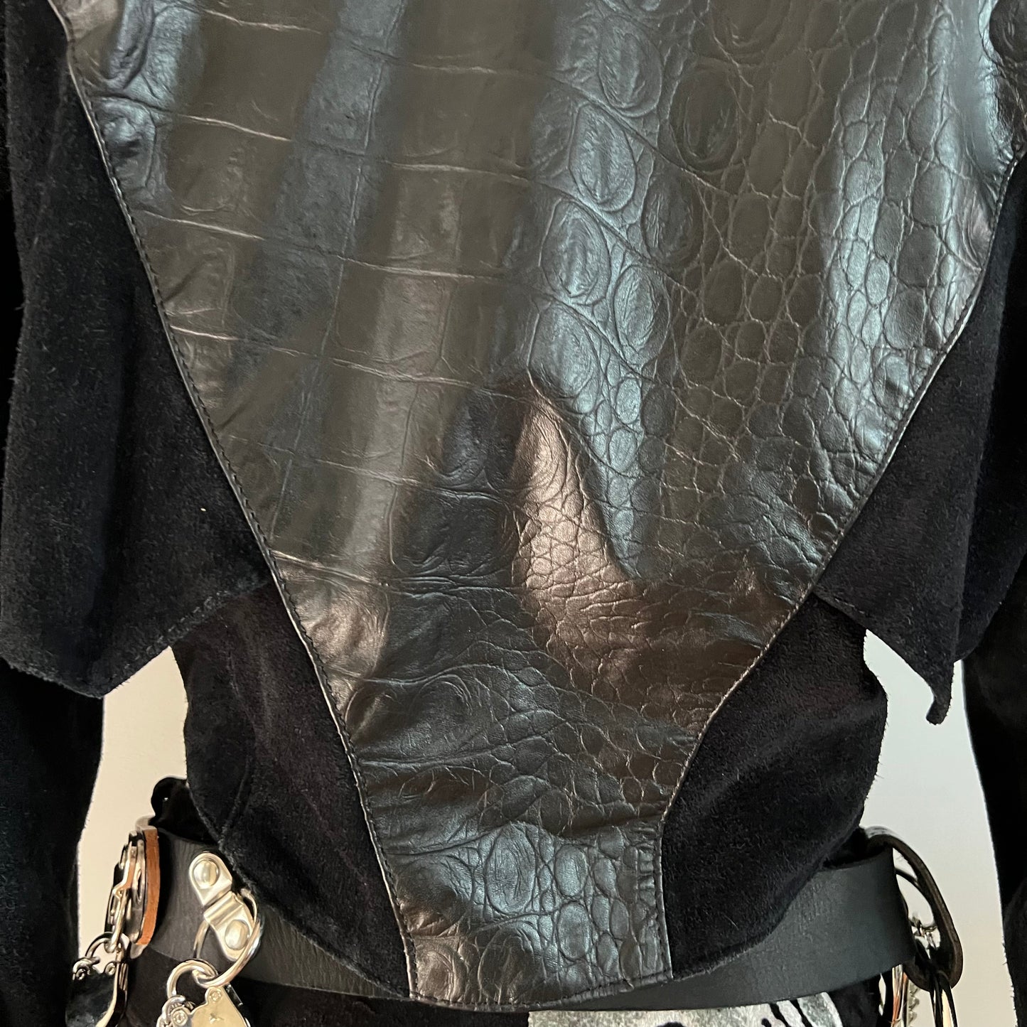 BLACK SUEDE & LEATHER JACKET