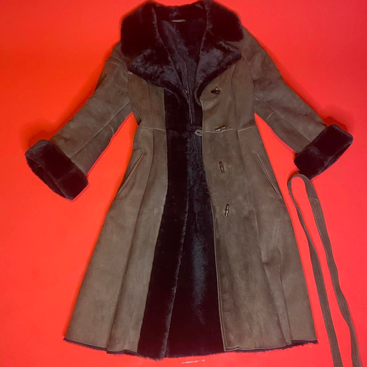 Vintage long suede coat