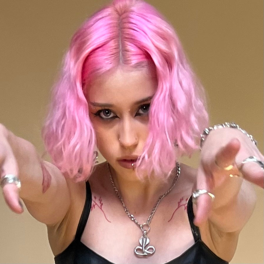 Bikers Paradise Black Leather Lace Up Top