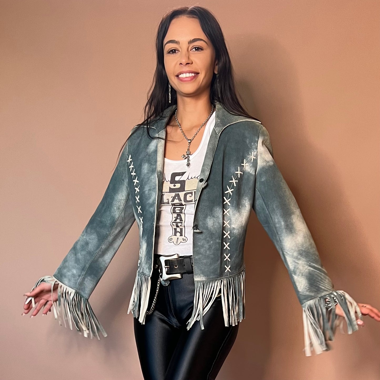 Vintage Western Festival Suede Tassel Jacket