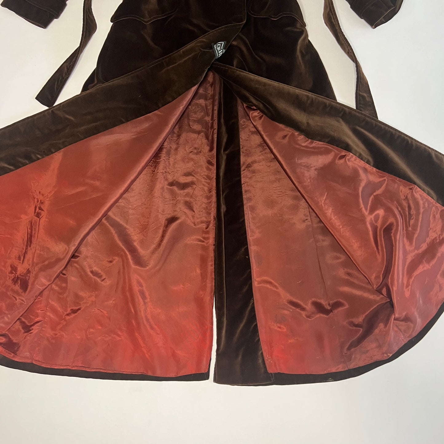1960's CALVIN KLEIN Designer Velvet Trench Coat