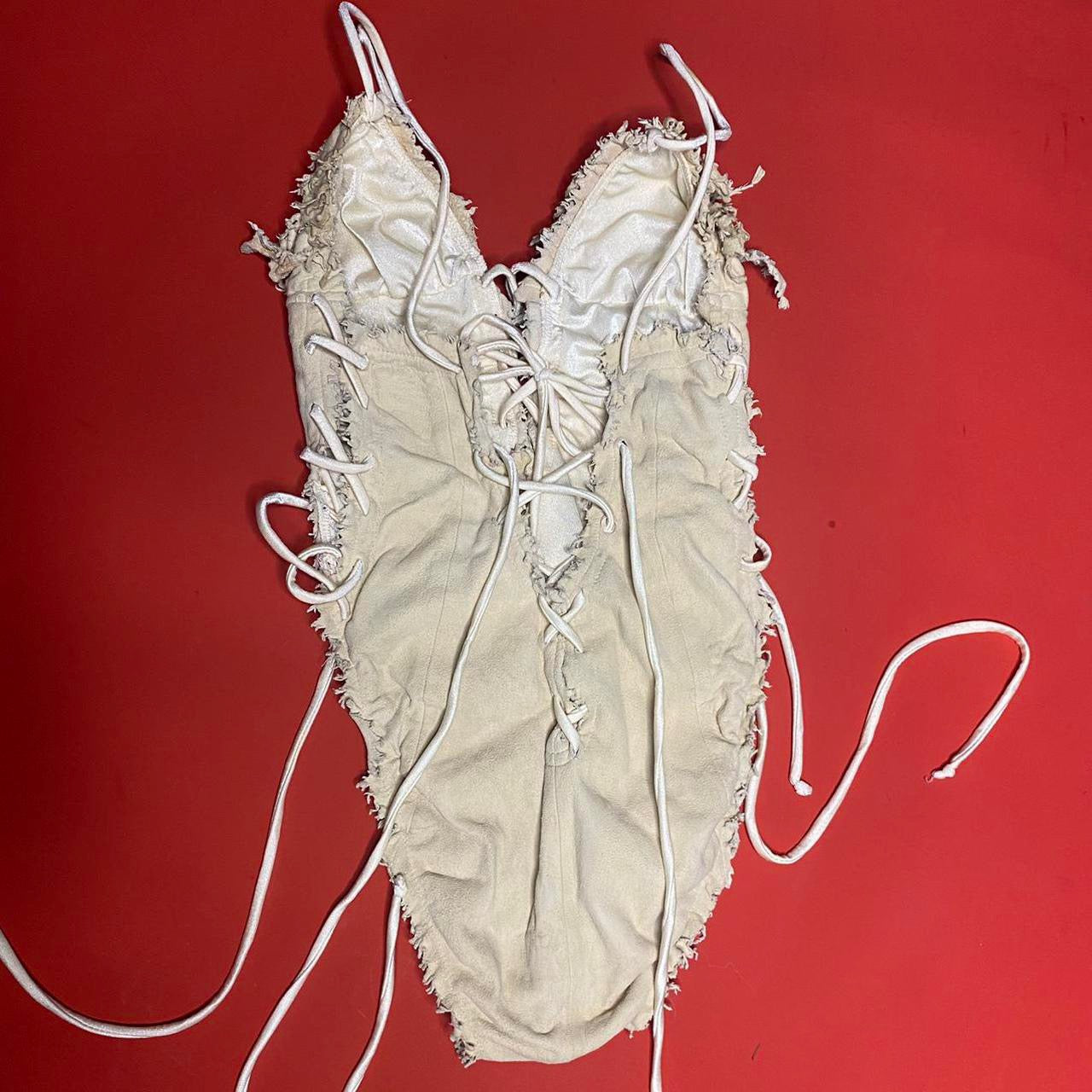 Wild vintage faux suede one piece