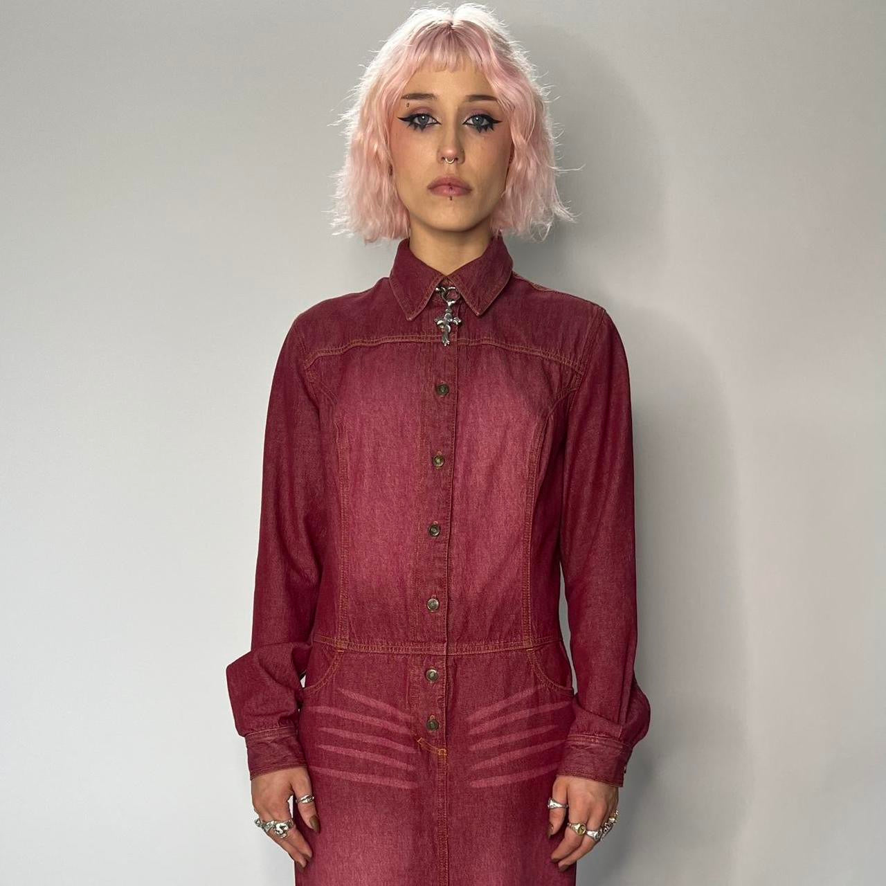 VINTAGE DENIM WHISKER DRESS