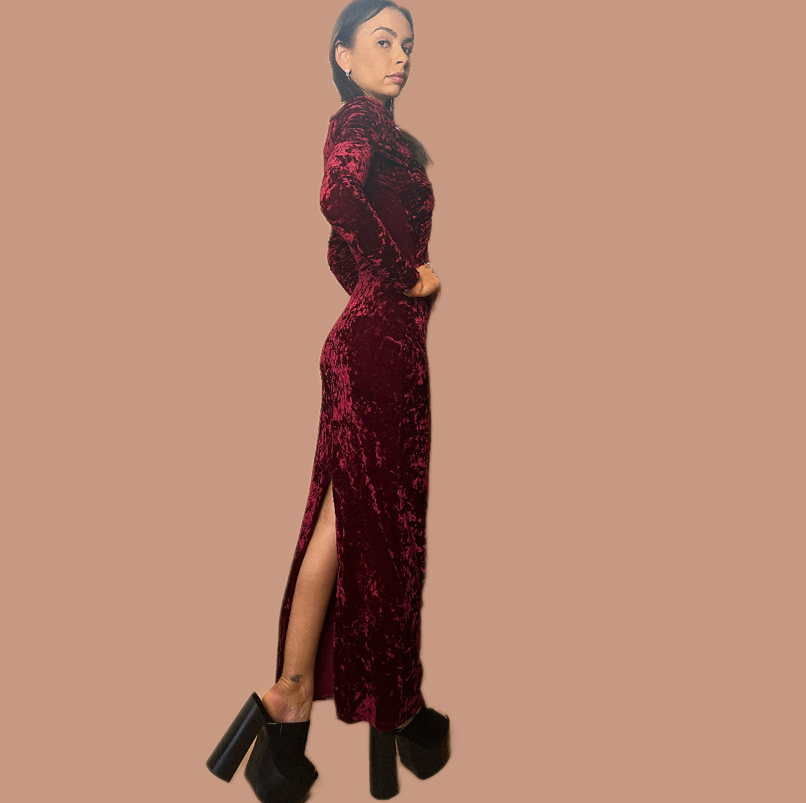 Designer Gerry Shaw crushed velvet Shaw