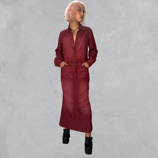 VINTAGE DENIM WHISKER DRESS