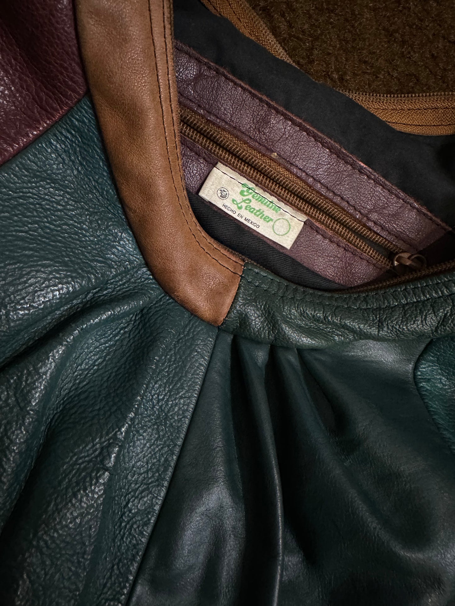 70s PATCHWORK LEATHER TASSLE BAG