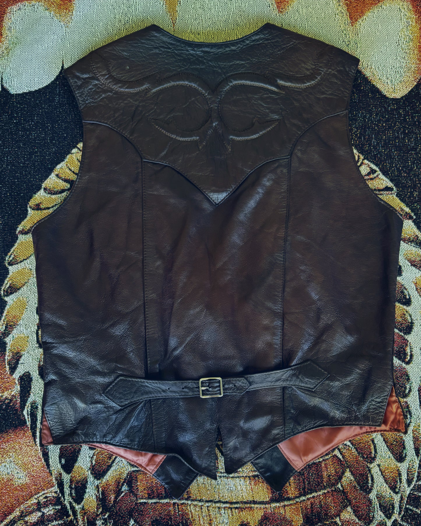 Mens 70s North Beach Leather Vest