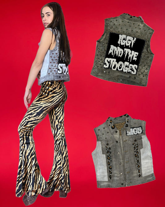 Iggy MC5 Custom Studded / Hand Painted vest