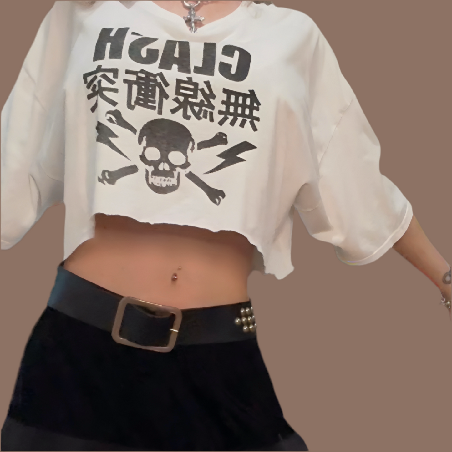 The Clash over sized cropped t-shirt