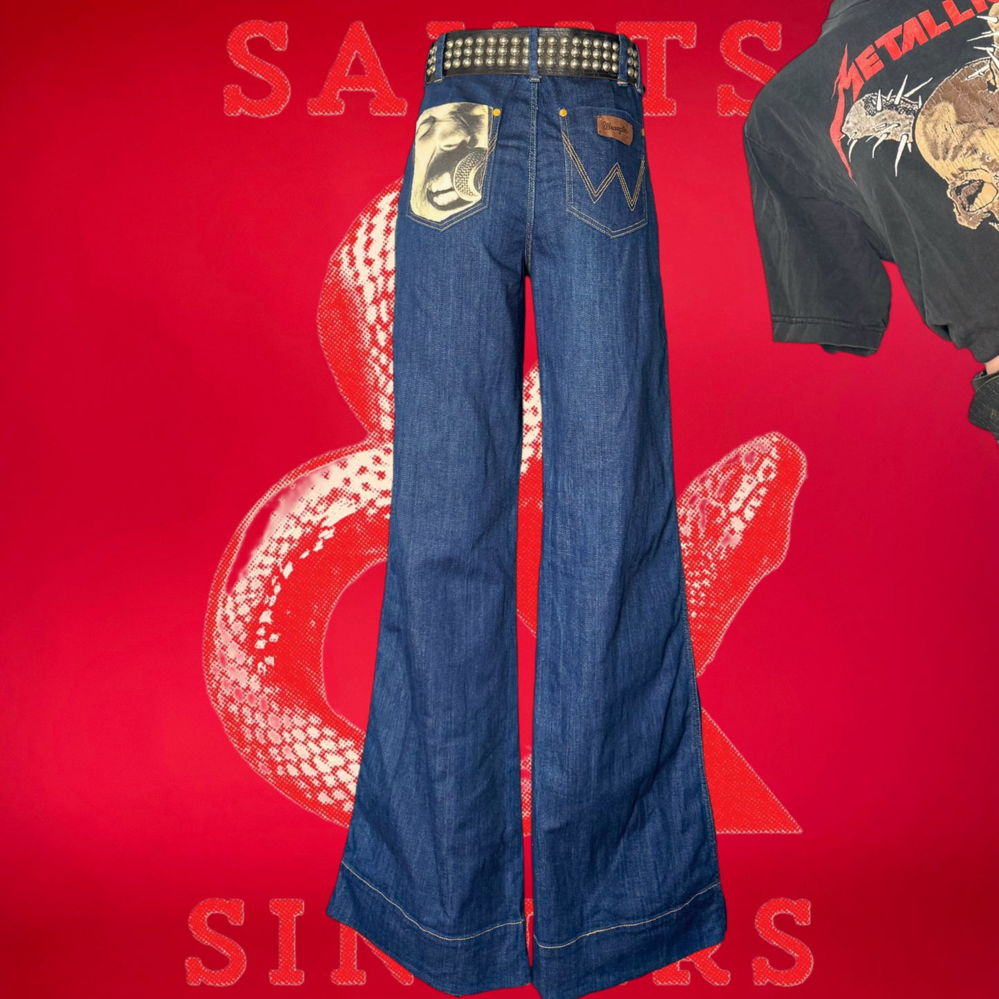 Metallica reworked Wrangler Bell Bottom Jeans