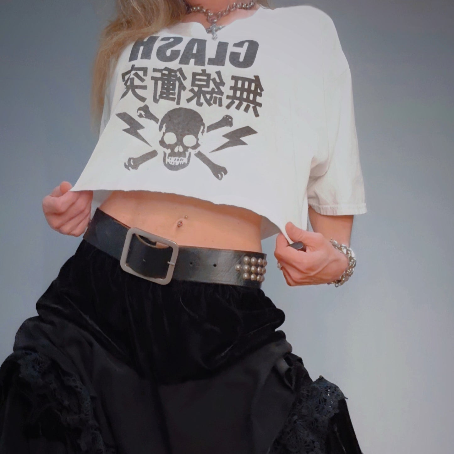 The Clash over sized cropped t-shirt