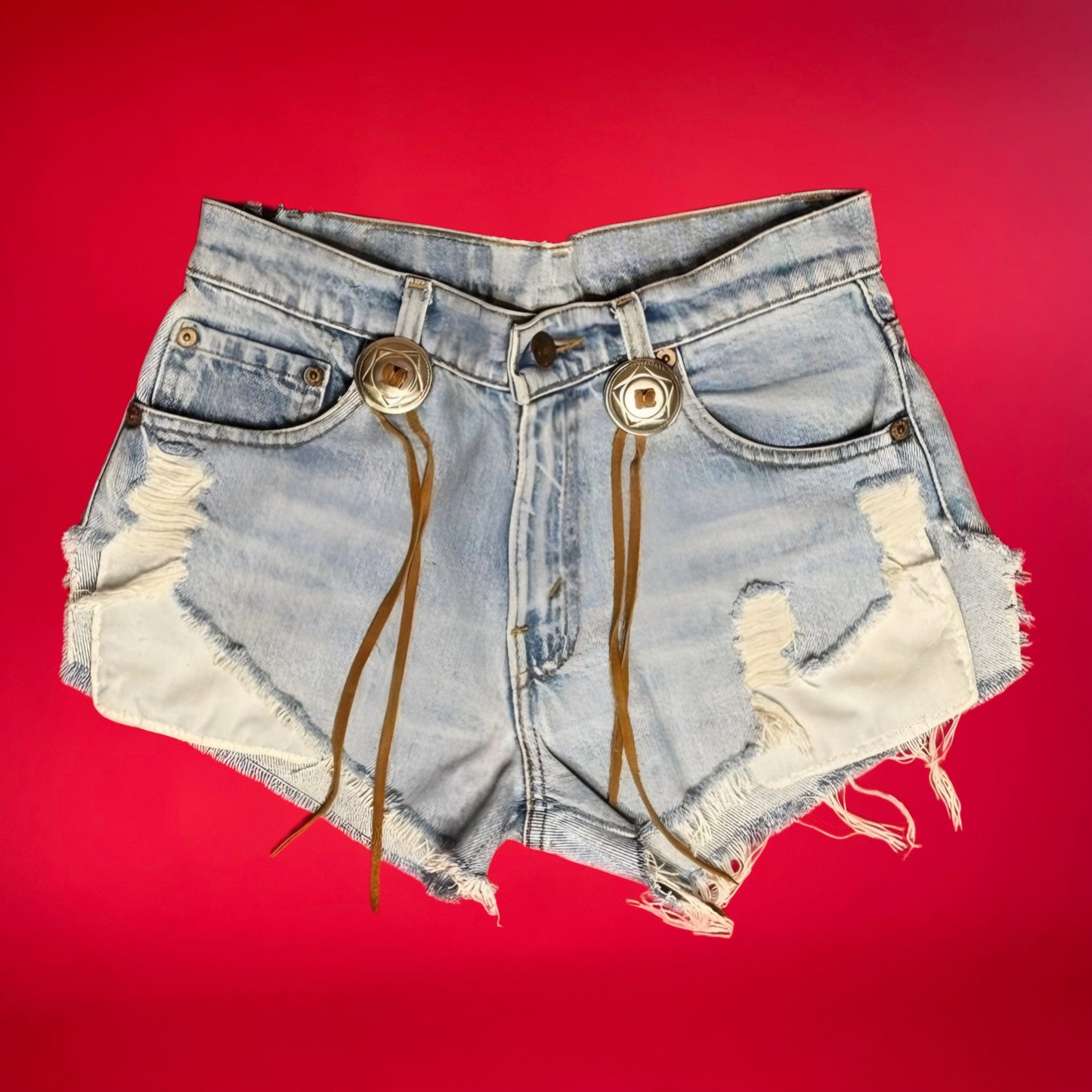 Levis Vintage Denim Concho Booty Shorts