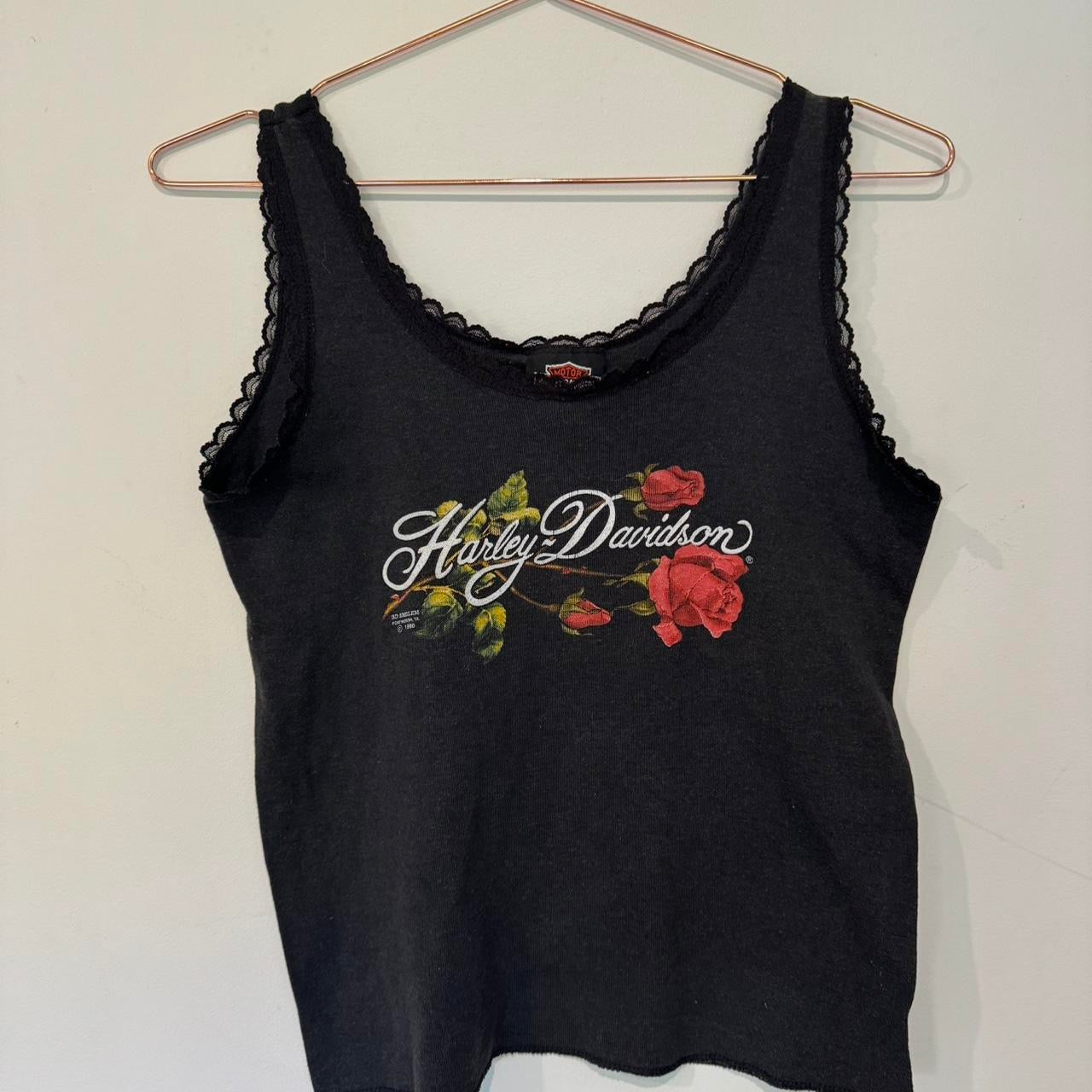 1990 3D Emblem Harley Davidson Tank top