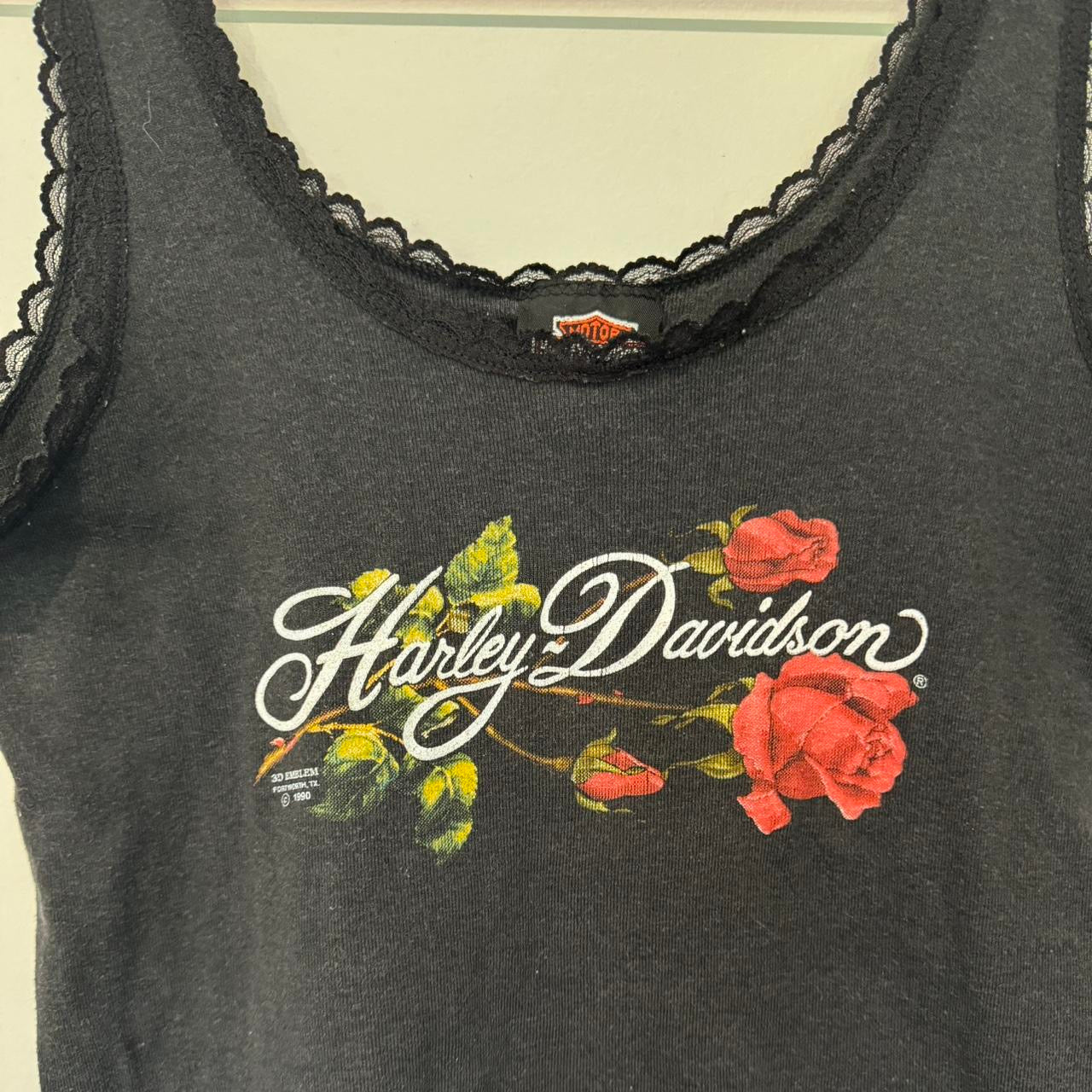 1990 3D Emblem Harley Davidson Tank top