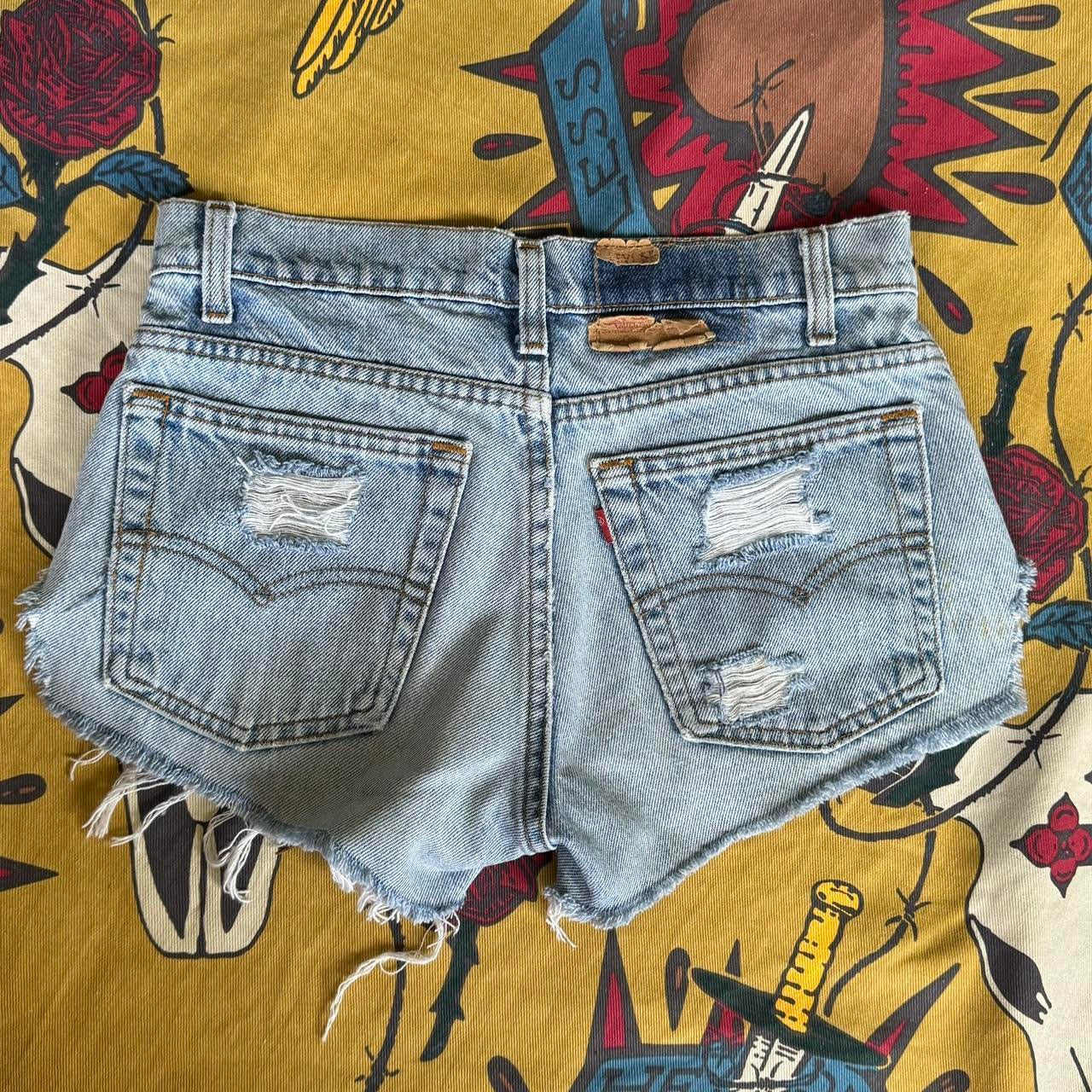 Levis Vintage Denim Concho Booty Shorts