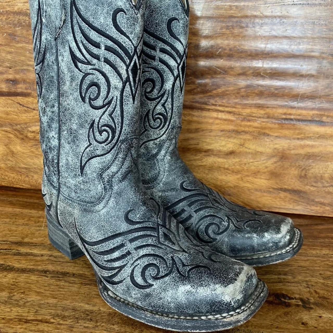 VINTAGE EMBROIDERED URBAN WESTERN BOOTS