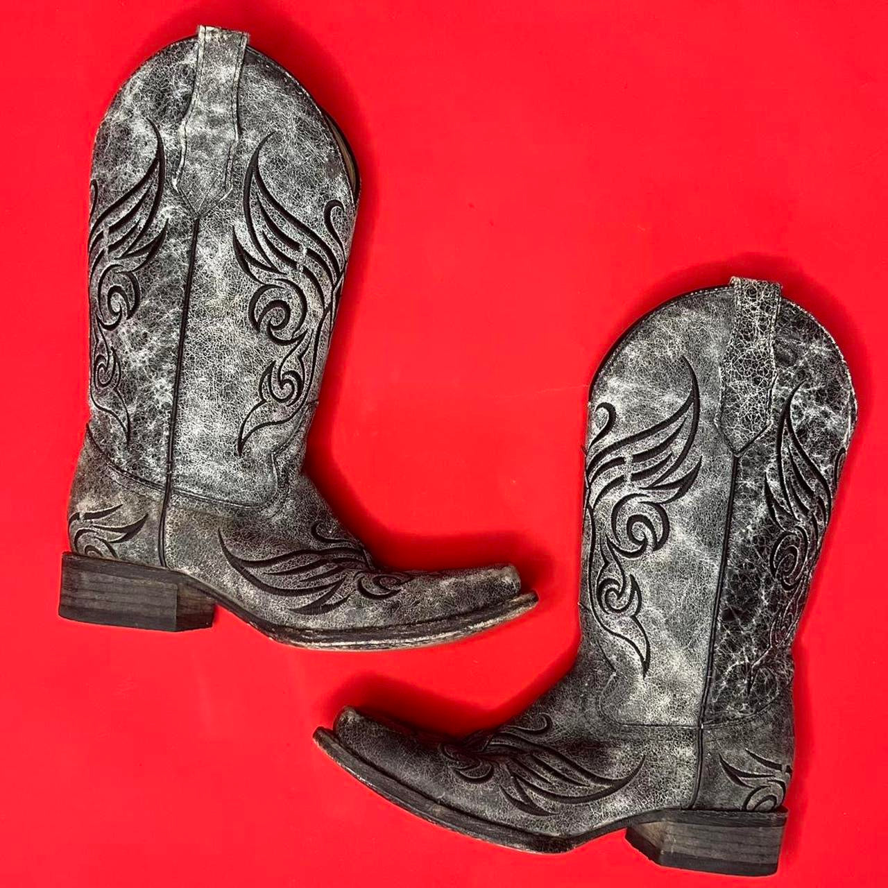 VINTAGE EMBROIDERED URBAN WESTERN BOOTS