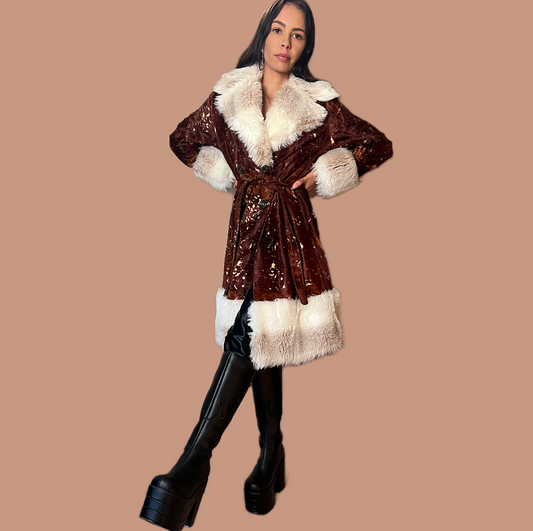 Insane 1960’s statement faux fur coat