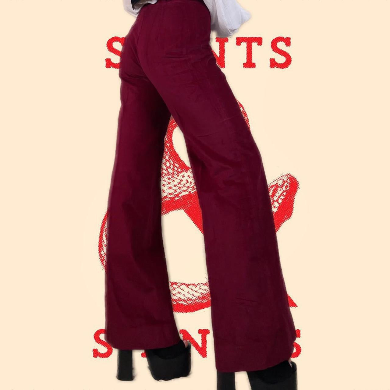 1970s vintage velvet Sir for Her flare pants