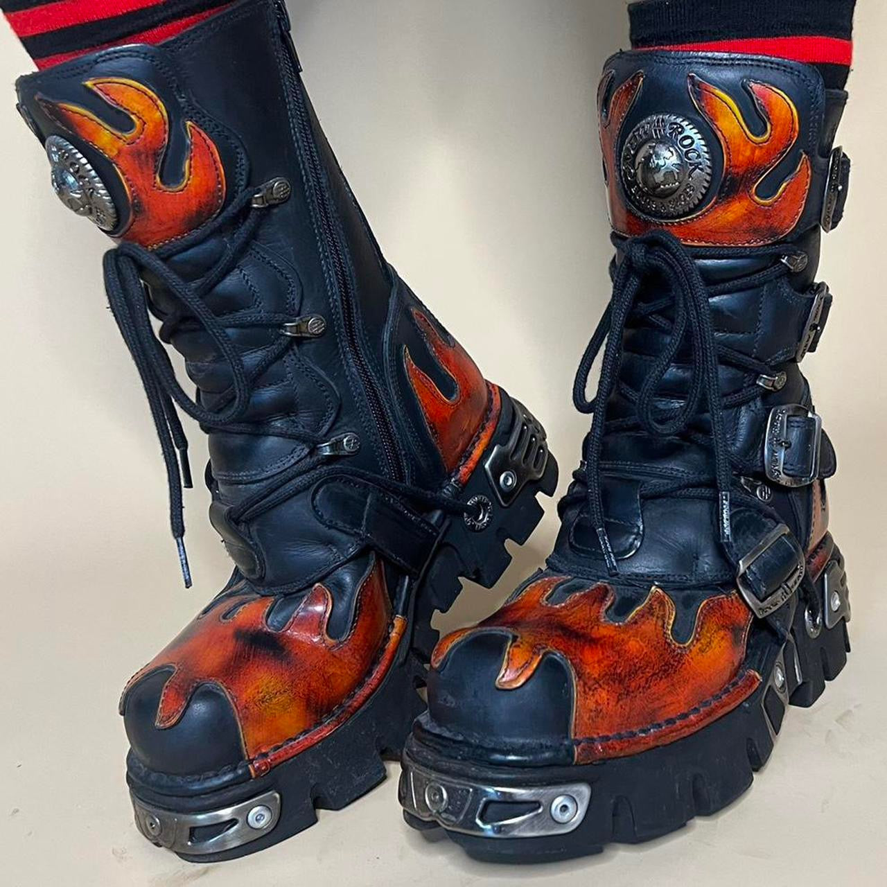 NEW ROCK Reactor flame boots – Saints & Sinners Vintage