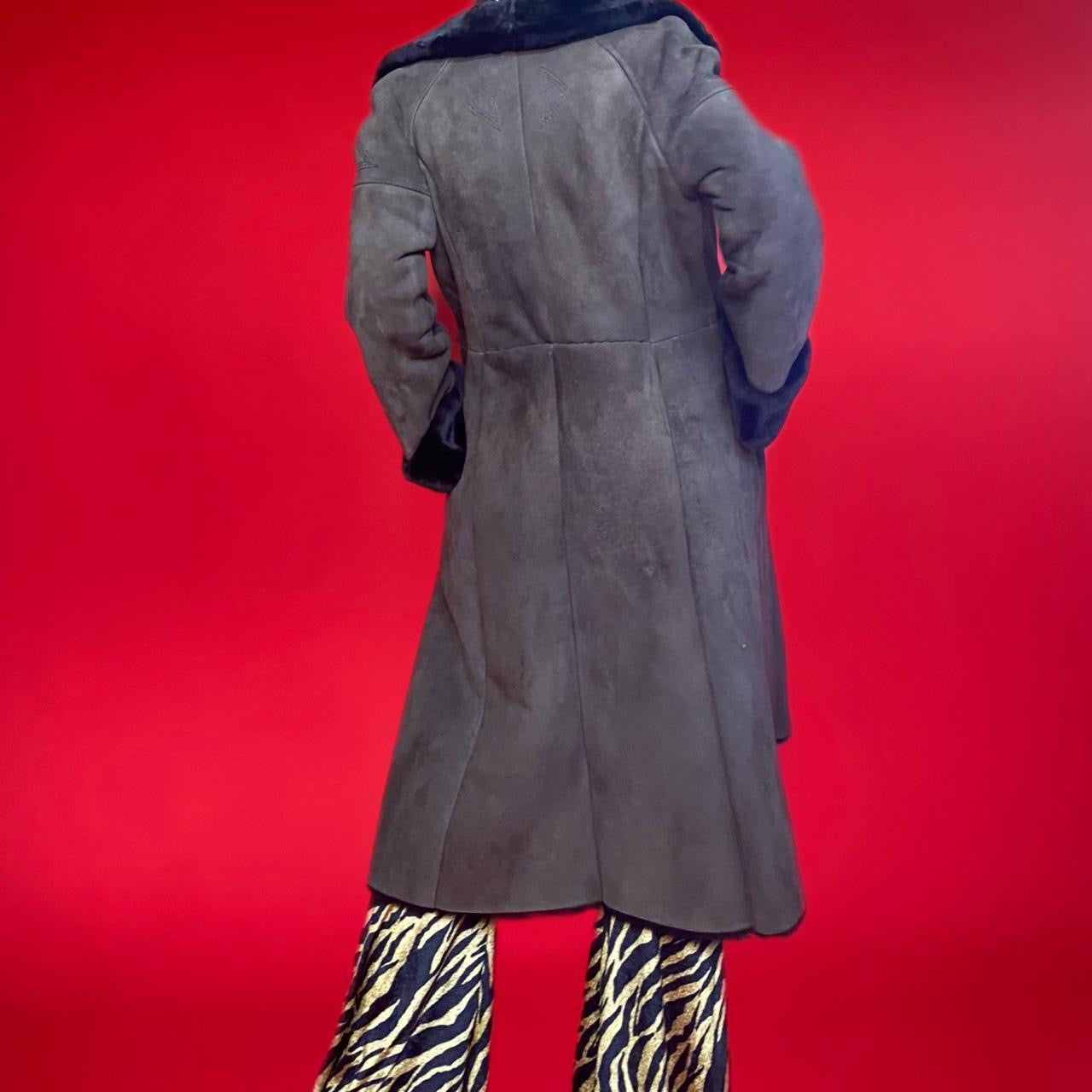 Vintage long suede coat
