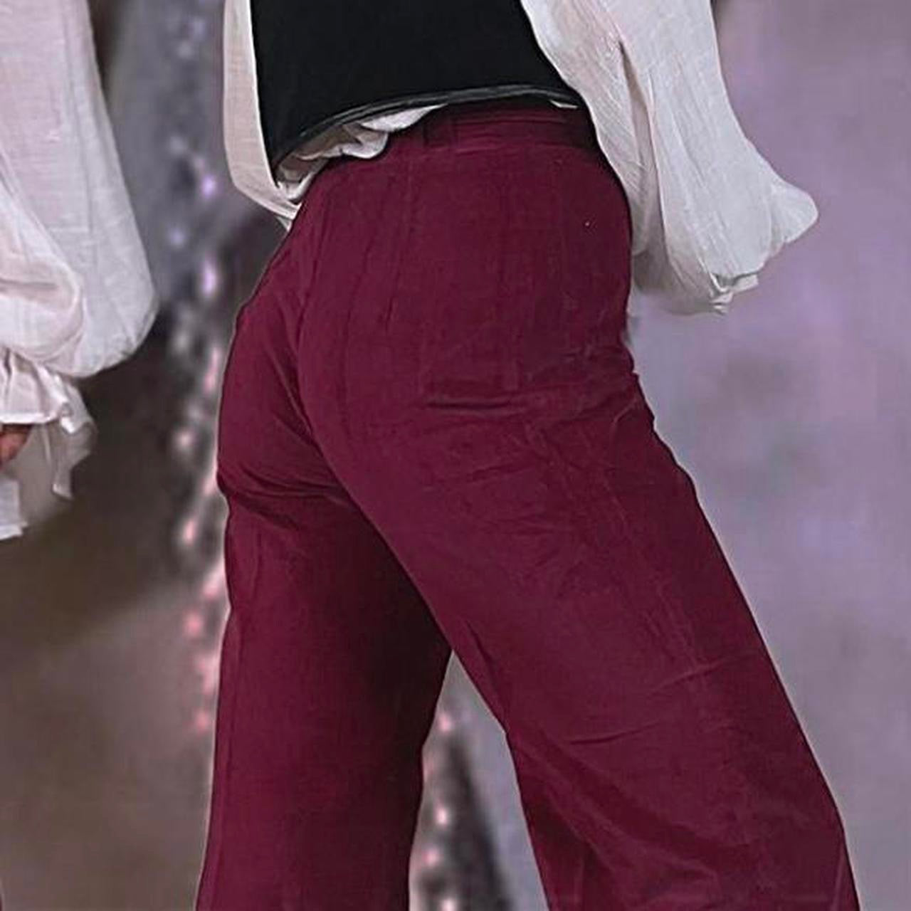 1970s vintage velvet Sir for Her flare pants