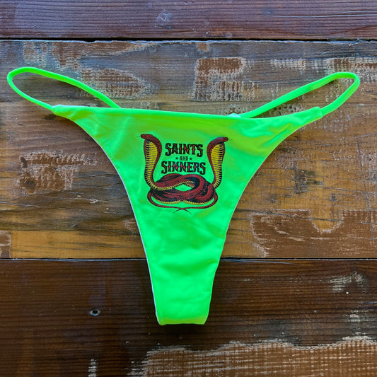 Saints & Sinners snake G-String green